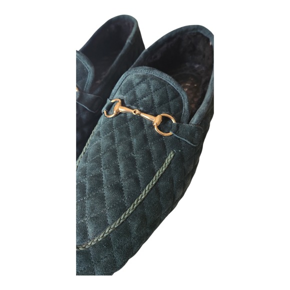 Mezlan‎ 13287 Quilted Suede Bit Loafers Green Mens 13 M Made in Spain main image 5